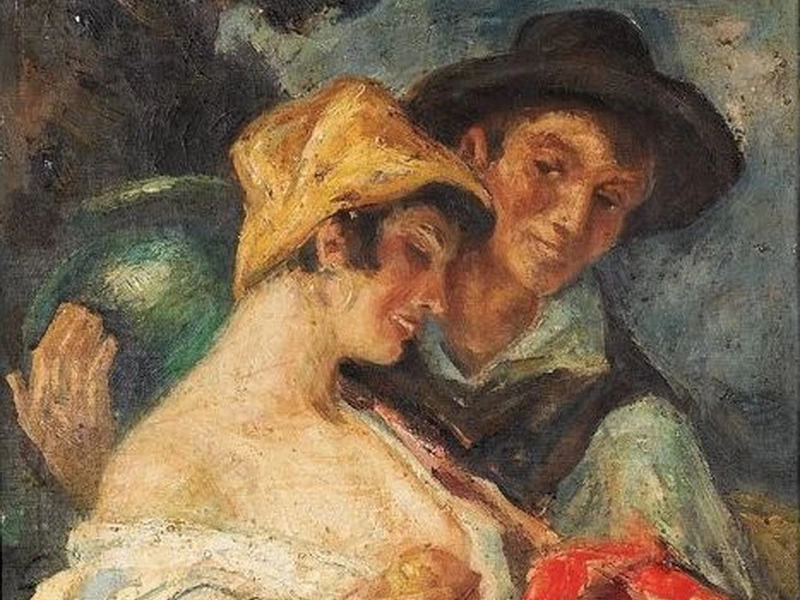 1872-Géza László Udvary - Il corteggiamento